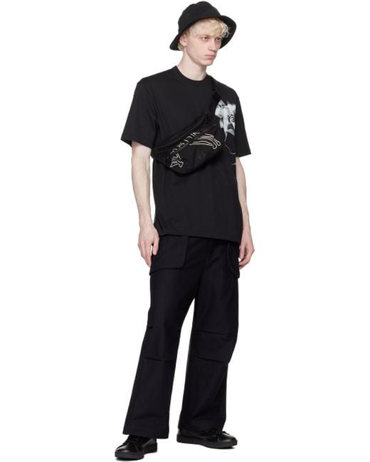メンズ Y-3 グラフィックtシャツ Black