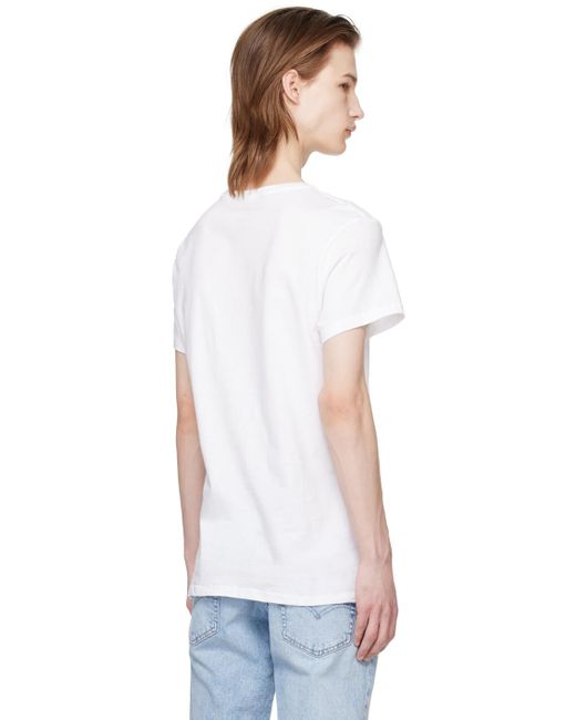 Ensemble de trois t-shirts blancs Calvin Klein pour homme en coloris White
