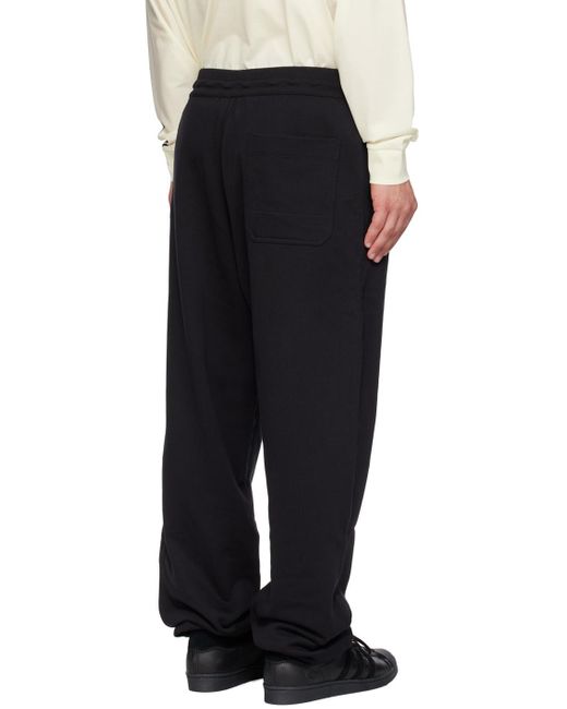 Pantalon de survêtement noir à revers élastiques Y-3 pour homme en coloris Black