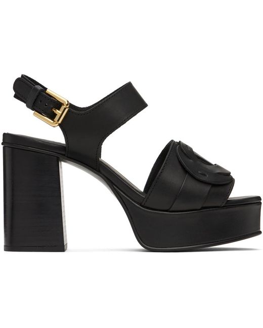 See By Chloé Black Loys Platform Heeled Sandals