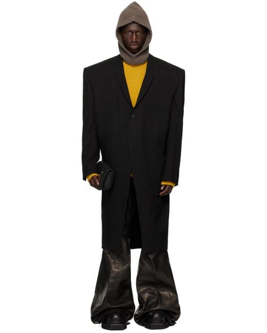 Rick Owens Porterville Tatlin Coat in Black for Men | Lyst