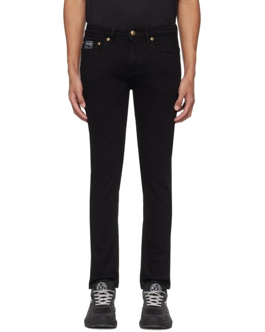 Versace Black V-emblem Jeans for men