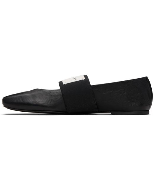 Givenchy Black Sliced Square Ballerina Flats