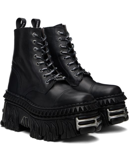 Vetements Black New Rock Edition Combat Boots