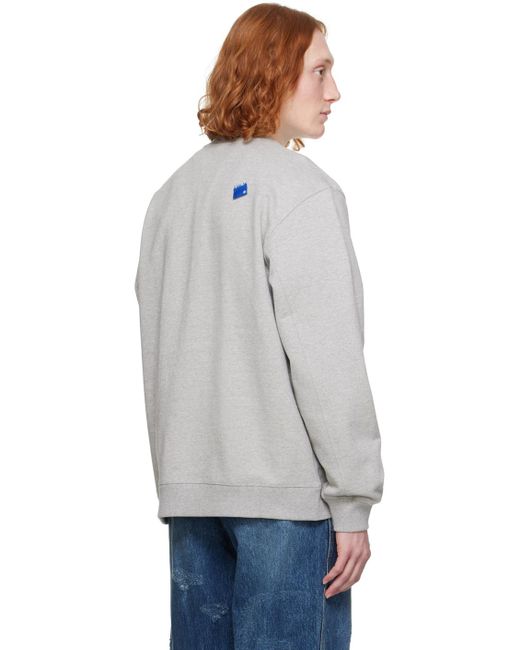 Adererror Gray Significant Patch Sweatshirt for men