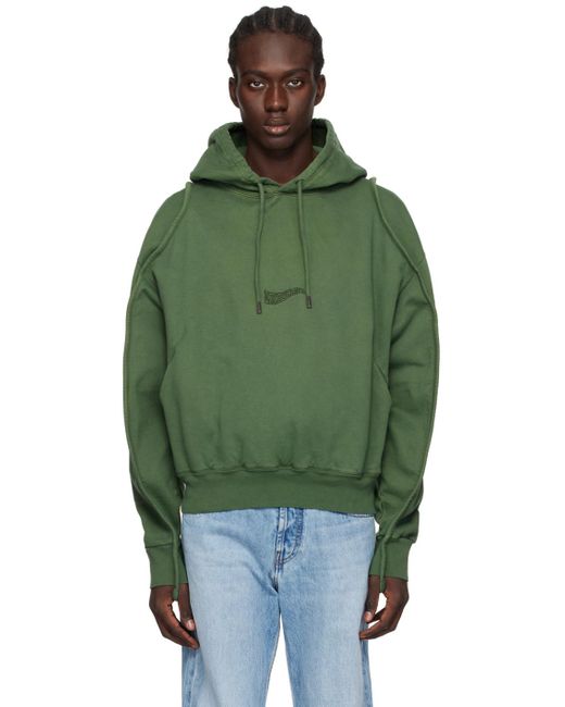Jacquemus Green Le Sweatshirt Camargue Branded Organic Cotton-jersey Hoody X for men