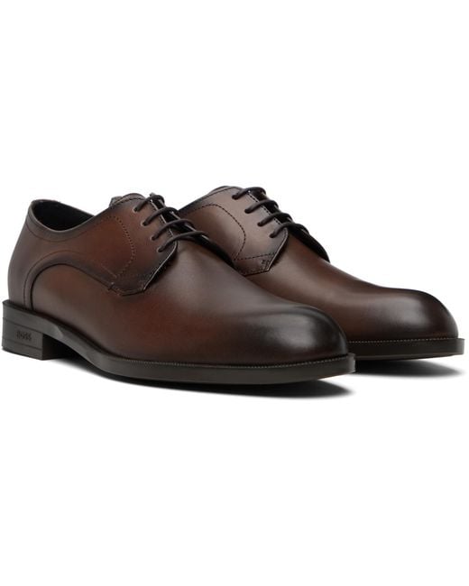 Boss Black Leather Derbys for men