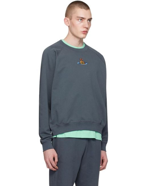 Vivienne Westwood Black Gray Raglan Sweatshirt for men