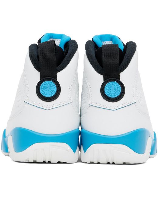 メンズ Nike ホワイト Air Jordan 9 Retro スニーカー Blue