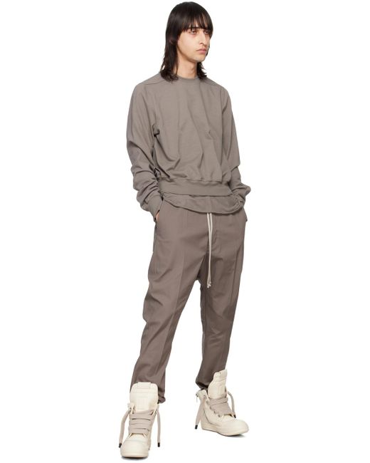 Rick Owens Natural Gray Long Trousers for men