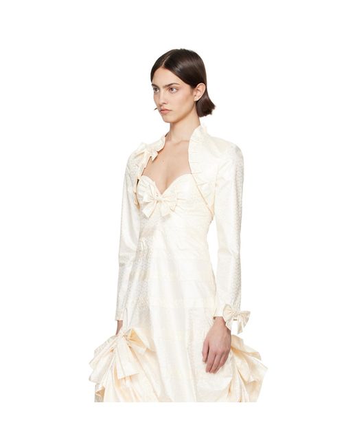 Super Yaya White Ssense Exclusive Bridal Capsule Bolero Cardigan