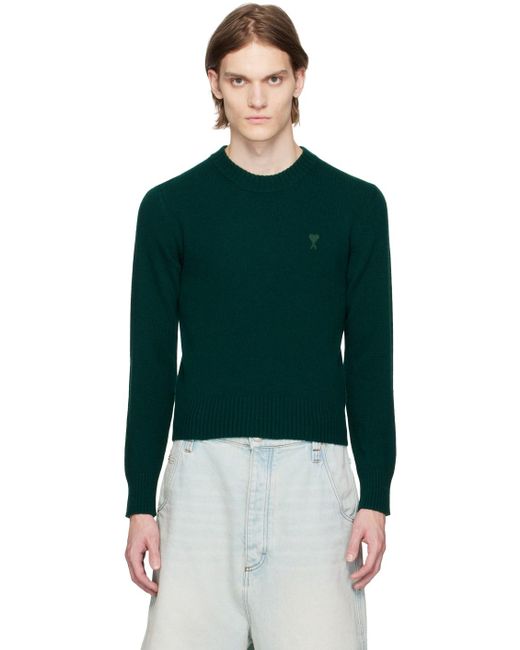 AMI Ssense Exclusive Green Ami De Cœur Sweater for men
