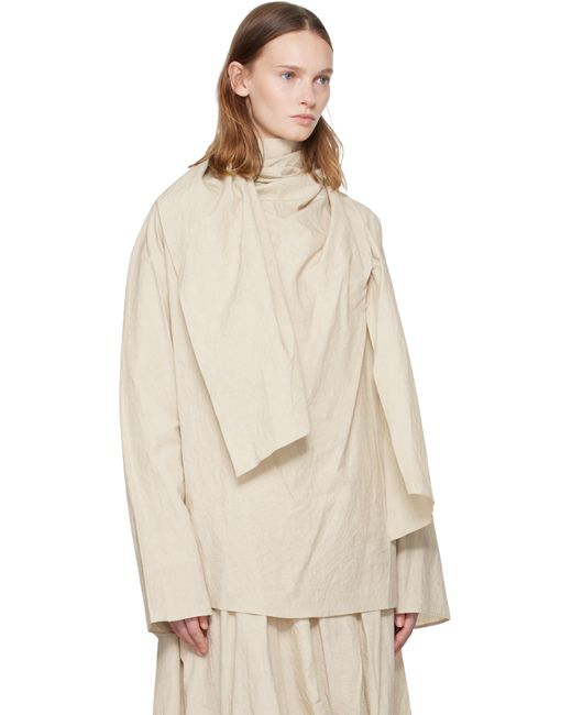Lauren Manoogian Natural Off- Wrap Blouse