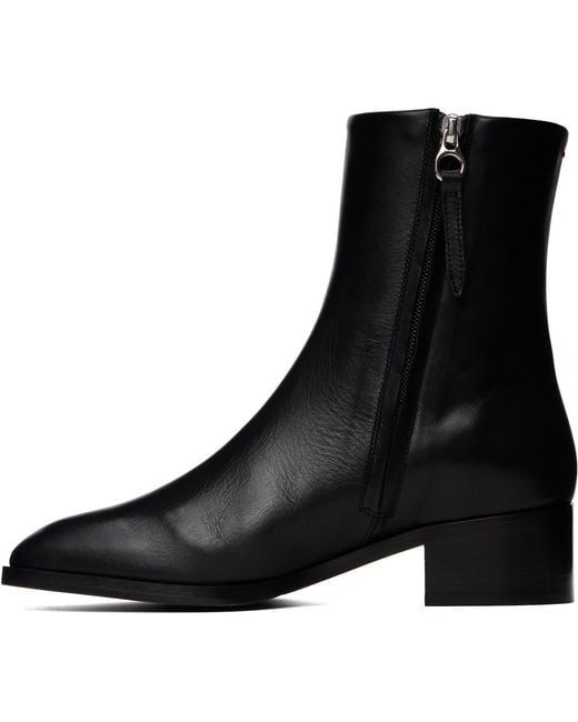 Aeyde Black Lee Leather Ankle Boots