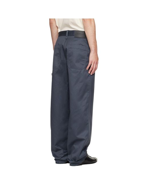 Helmut Lang Blue Chino Trousers for men