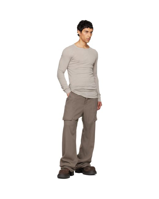 Rick Owens Natural Temple Stefan Cargo Pants for men