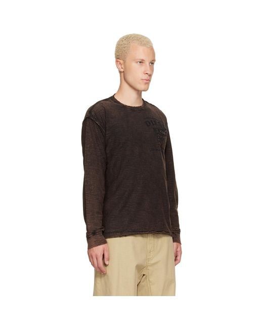 DIESEL Black T-Aldy Long Sleeve T-Shirt for men
