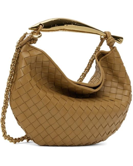 Bottega Veneta Brown Tan Sardine With Chain Bag