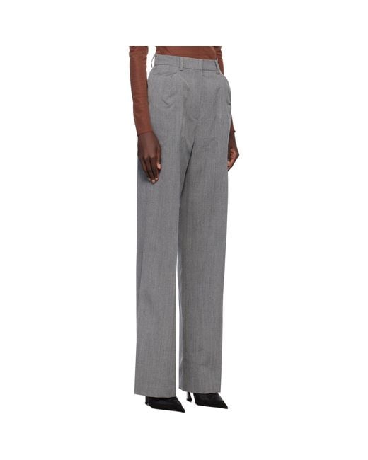 Pushbutton Black Shoulder Puff Trousers