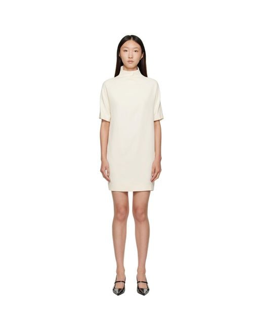 Loulou de Saison Black Off- Elton Short Sleeves Minidress