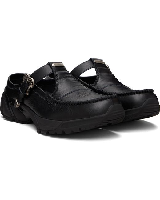 ANDERSSON BELL Black Mary Jane Mule Loafers for men