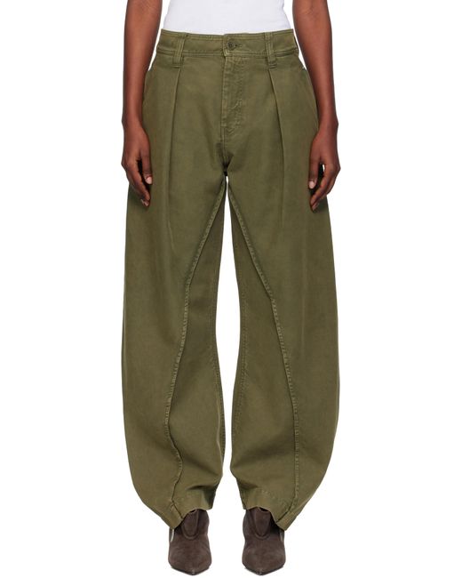 J.W. Anderson Green Khaki Twisted Seam Trousers
