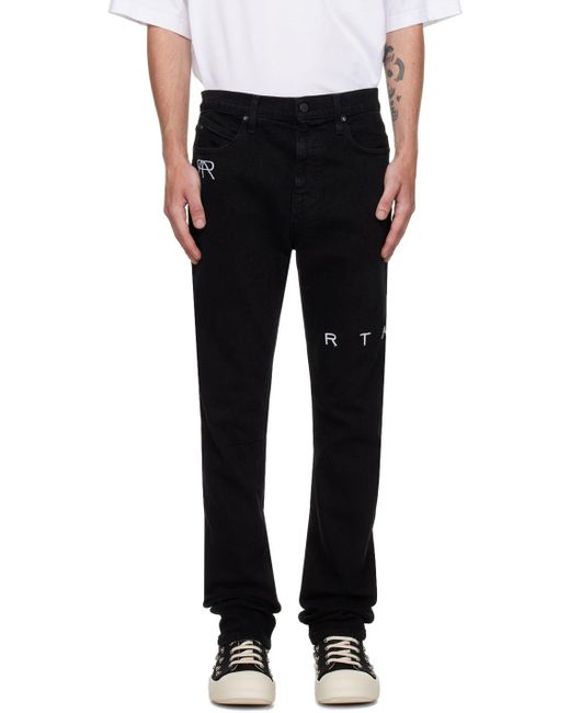 RTA Black Slim Fit Jeans for Men Lyst