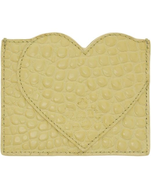 Vivienne Westwood Yellow Heart Card Holder