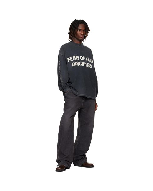 Fear Of God Black Relaxed 'Disciple' T-Shirt for men