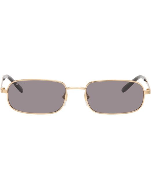 Gucci Black Rectangular Sunglasses for men