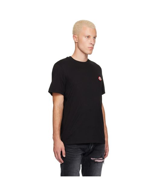 Moncler Black Logo Cotton Jersey T-Shirt for men
