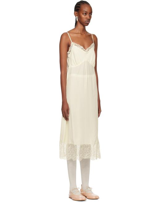 Simone Rocha Black Off-white Slip Midi Dress