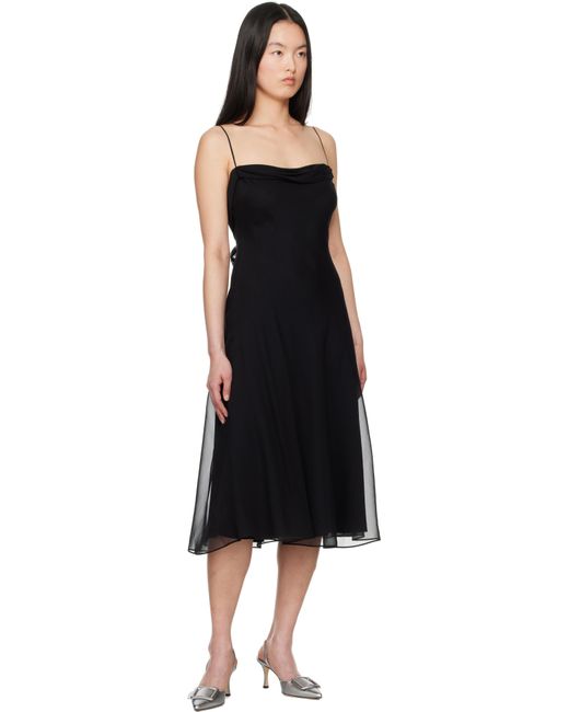 Mirror Palais Black Belladonna Midi Dress
