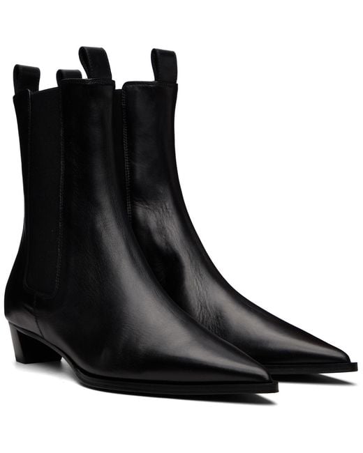 Aeyde Black Kiki Leather Chelsea Boots