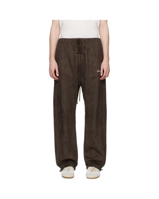 Fear Of God Brown Signature Relaxed Faux-Suede Track Pants for men