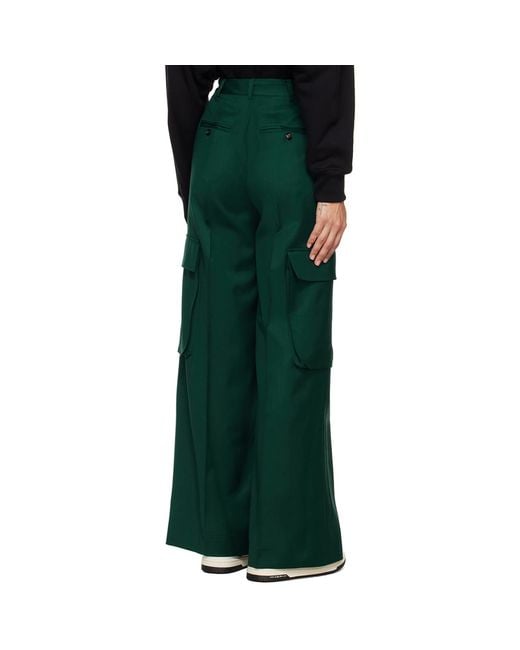 Amiri Green Pleated Work Casual Pants