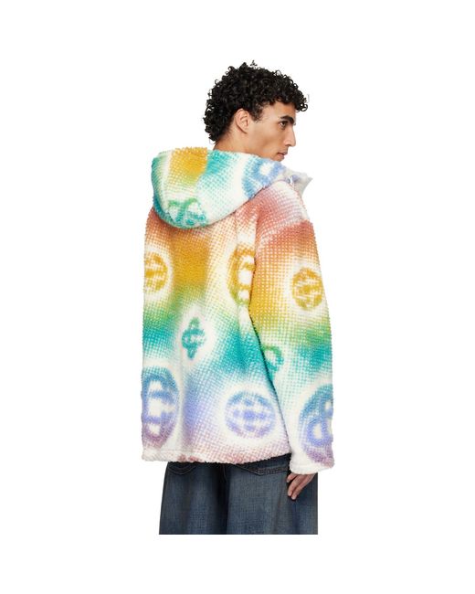 Casablanca Multicolor Halftone Monogram Fleece Jacket for men