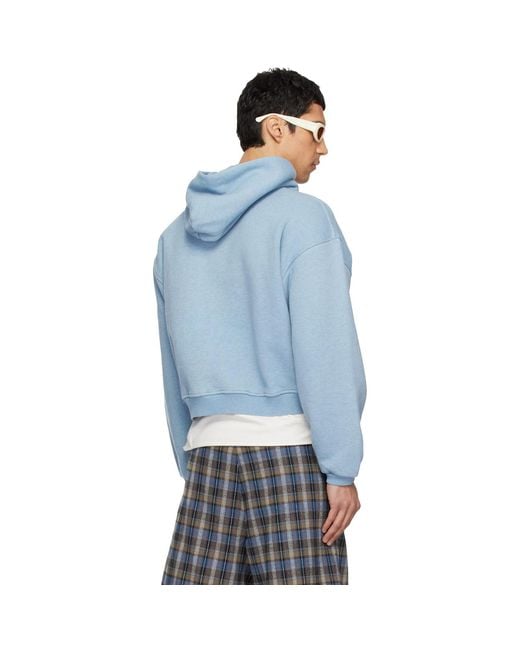ERL Blue Heathered Hoodie for men