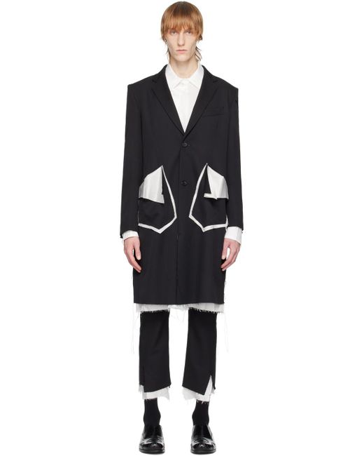 Sulvam Classic Long Coat in Black for Men | Lyst Canada