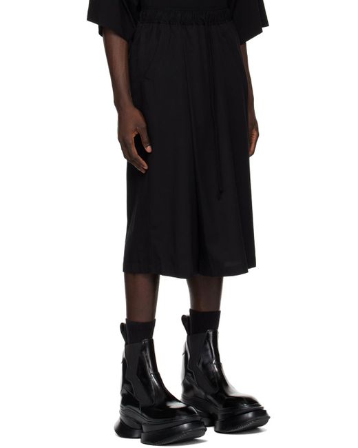 Julius Black Asymmetric Trousers for men