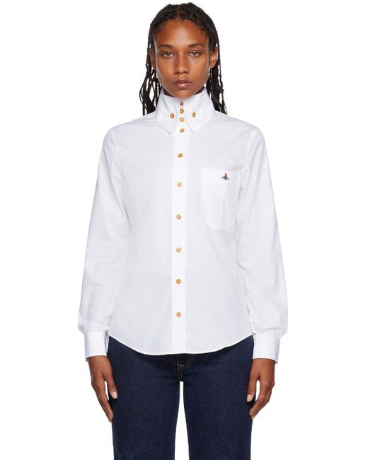 Vivienne Westwood Cotton White Krall Shirt | Lyst