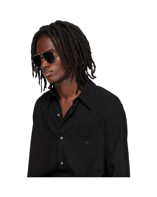 Gucci Brown Pilot Sunglasses for men
