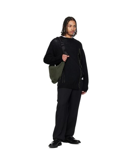 Comme des Garçons Black Grid Check Pattern Bag for men