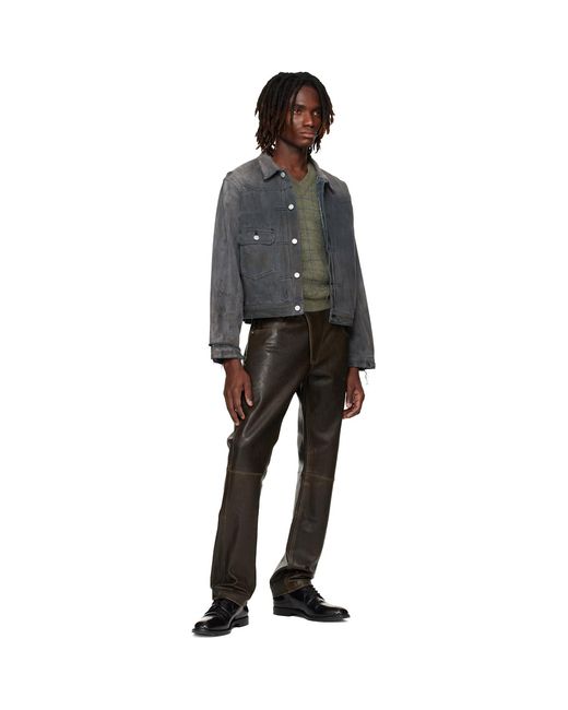 Enfants Riches Deprimes Black 'Type Vii' Flannel Lined Denim Jacket for men