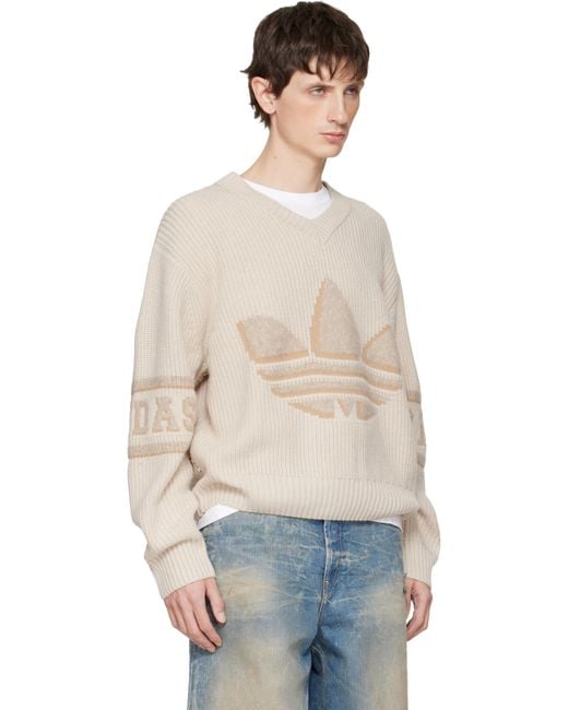 Adidas Originals Blue Off- Edison Chen Edition Clot Sst Crochet Tt Sweater for men