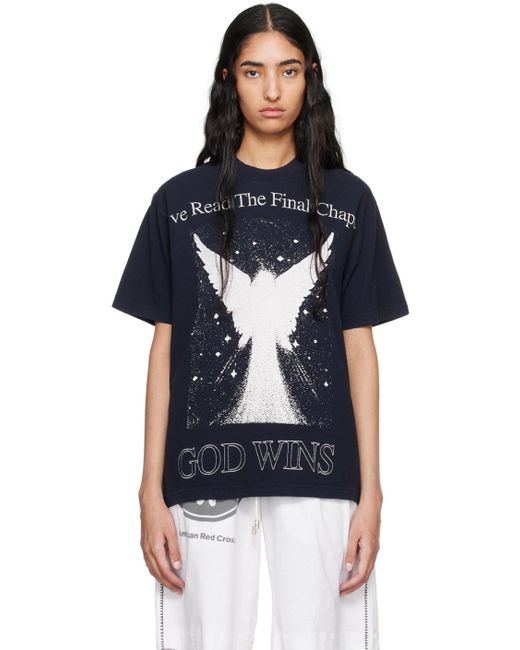 ONLINE CERAMICS Black 'God Wins' T-Shirt