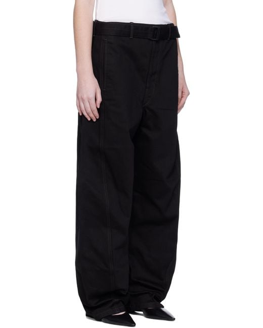 Lemaire Black Twisted Belted Jeans