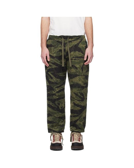 South2 West8 Black Khaki String Slack Trousers for men