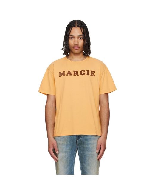 MM6 by Maison Margiela Blue Vintage Jersey 'Margie' T-Shirt for men