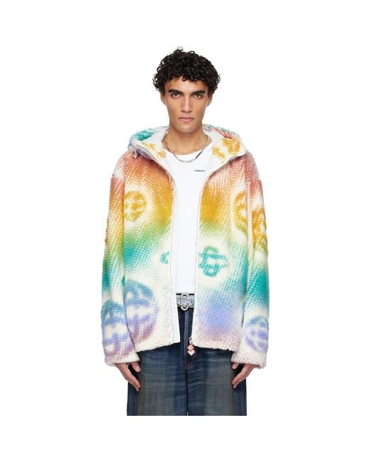 Casablanca Multicolor Halftone Monogram Fleece Jacket for men